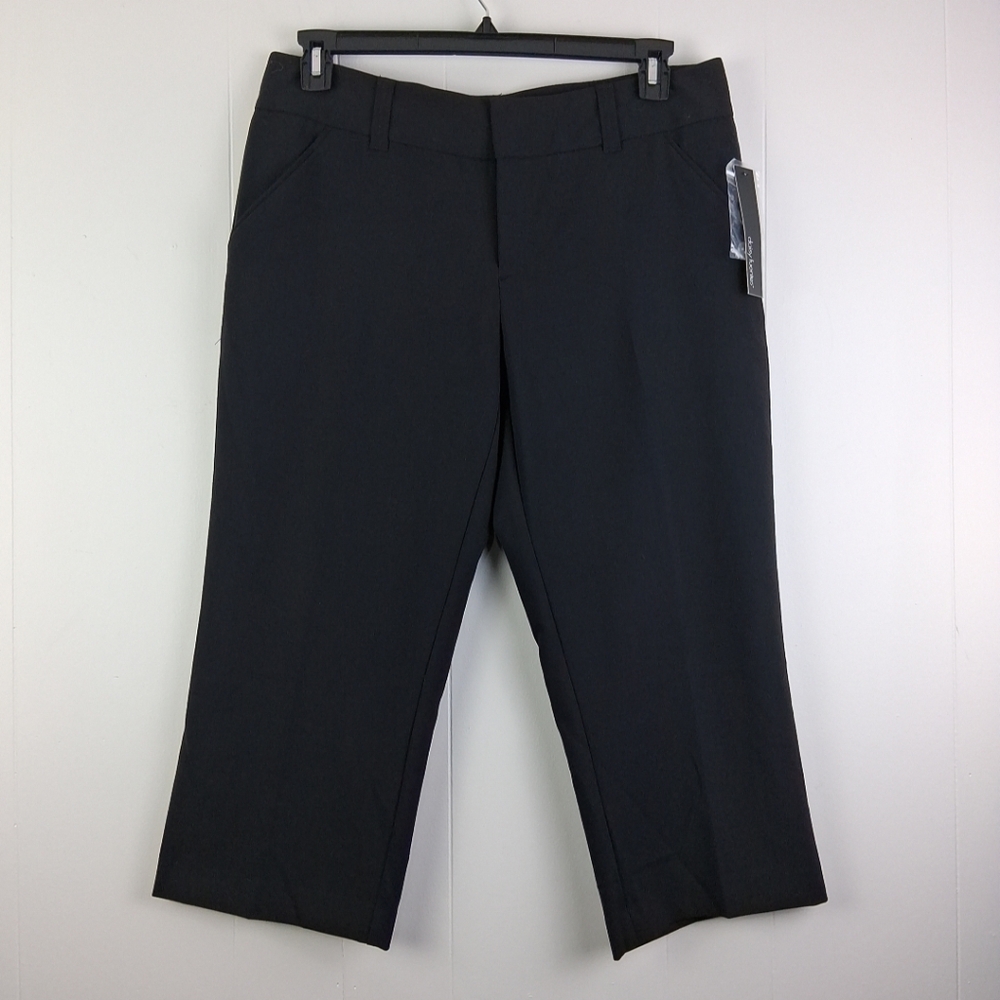 Daisy Fuentes Favorite Fit Dress Capri Pants 12 NWT Straight Leg Mid Rise